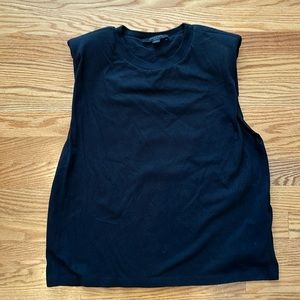 Women’s ALLSAINTS black top with shoulder pads size small